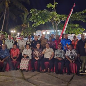 Penjabat (Pj) Gubernur Papua Agus Fatoni menghadiri pertemuan bersama ondoafi dan para tokoh adat di Provinsi Papua. Kegiatan ini berlangsung di D’Jimbaran Resto, Jayapura, Papua, Selasa (12/08/2025).