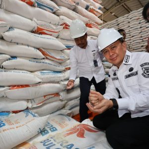 Pj Gubernur Papua Agus Fatoni meninjau Gudang Bulog, Tasangka, Jayapura