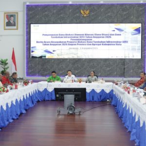 Pj Gubernur Papua Agus Fatoni bersama Bupati dan Wali Kota se-Papua resmi menandatangani nota kesepakatan proporsi alokasi Dana Otonomi Khusus (Otsus dan Dana Tambahan Infrastruktur (DTI) Tahun Anggaran 2026.