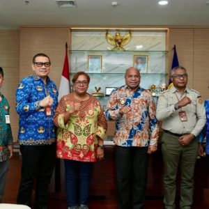 Momen koordinasi Gubernur Papua bersama tim pertanian untuk mematangkan target 30.000 hektare cetak sawah.