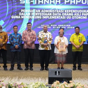 Rapat Koordinasi Data Orang Asli Papua (OAP) se-Tanah Papua di Jayapura, Kamis (21/5/2026).