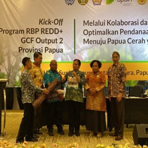 Pelaksanaan Kick-Off Program Result Based Payment (RBP) REDD+ GCF Output-2 yang berlangsung di Kota Jayapura, Kamis (18/6/2026).