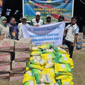 YBM PLN UIP MPA Salurkan Bantuan untuk Korban Kebakaran Dok IX Kota Jayapura